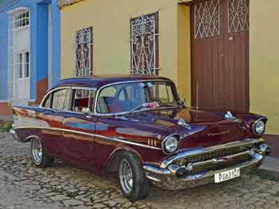 Vieille voiture americaine a Cuba