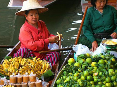 Marché flotant Damnoen Saduak